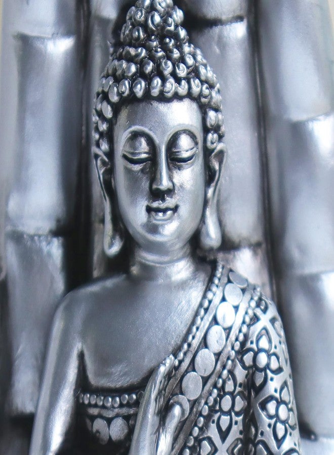 Pigort Buddha Statue Home and Garden Zen Lotus Decorative Sculpture Praying Collectibles Figurines,Home Decoration for Self 9.1 in, Resin - Image 3